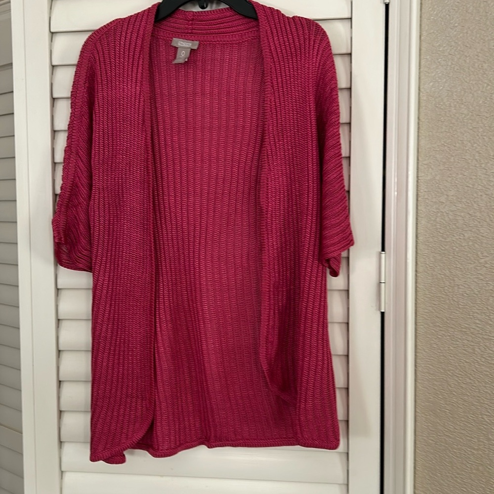 Chico’spink cardigan. Size 0